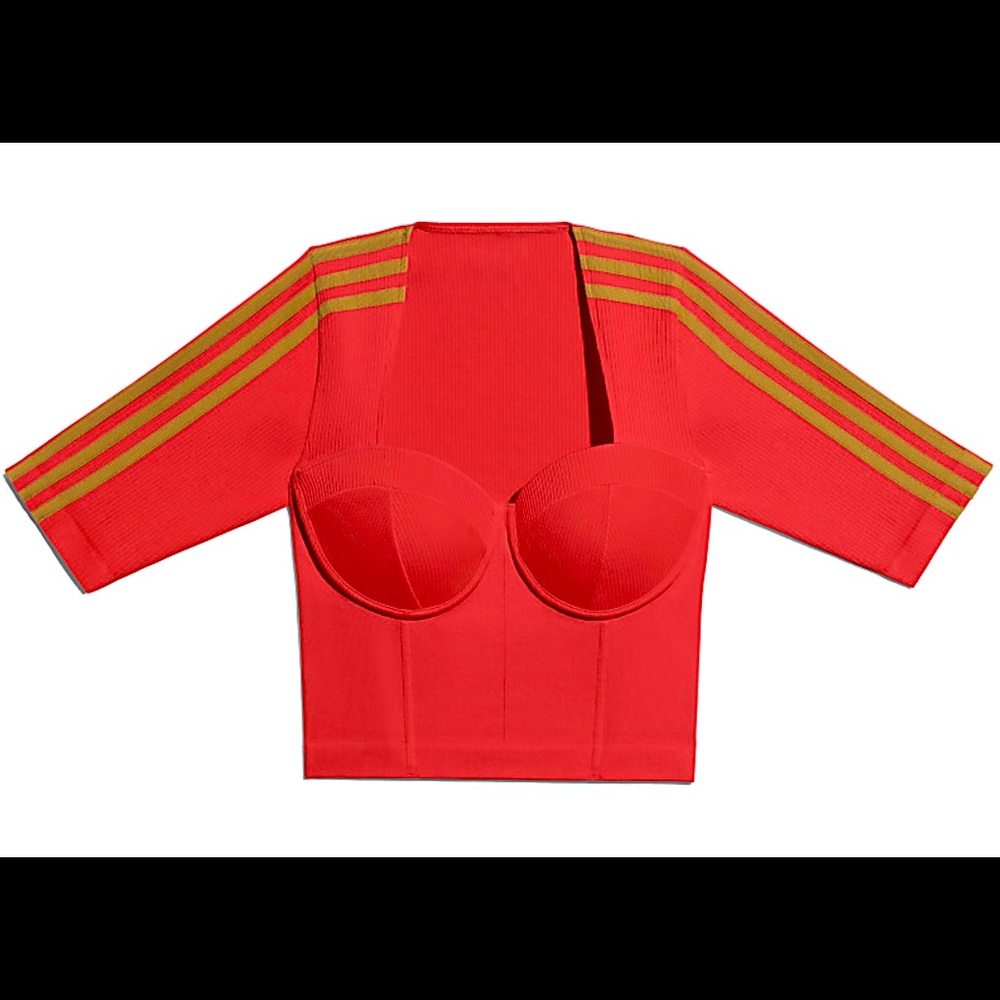 AdidasXIvy Park circle knit crop top NWT CoralDrip